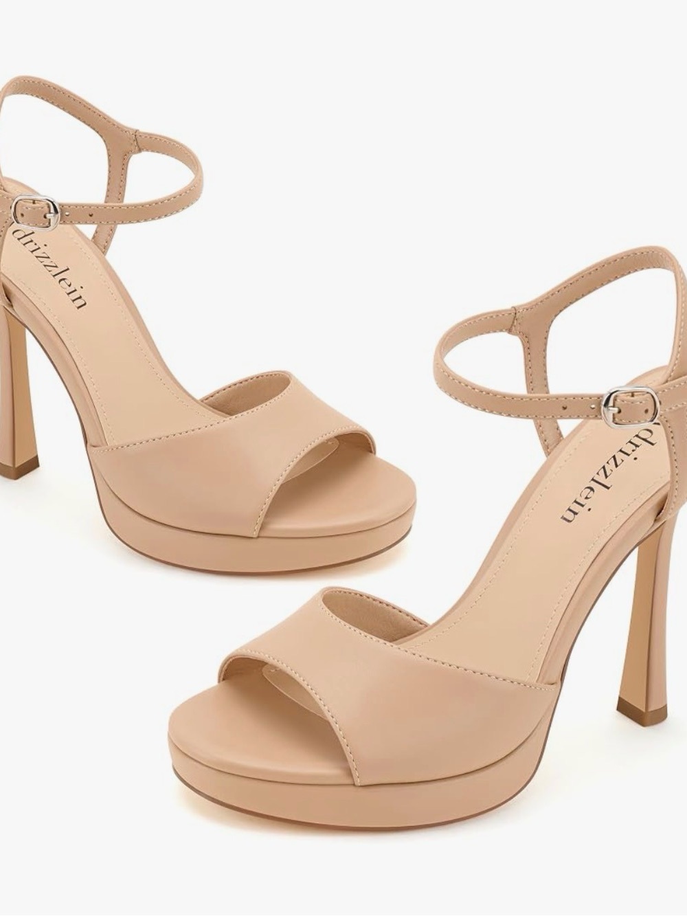 Nude Slingback Heeled Sandals